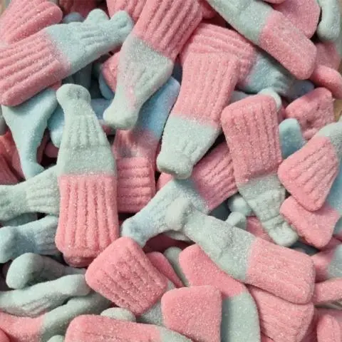 FIZZY BUBBLEGUM BOTTLES Sweets GUMMY Candy BUBBLE GUM JELLY