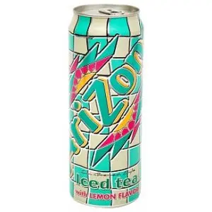 A large 680ml can of Arizona Iced Tea with lemon