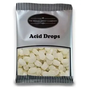 Pick and Mix Sweets - 1Kg Bulk bag of Acid Drops, traditional sugar coated boiled sweets
