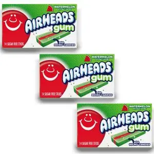American Sweets - A pack of 3 watermelon flavour Airheads gum