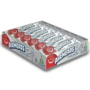 American Sweets - A full case of White Mystery flavour Airheads, chewy American candy bars.