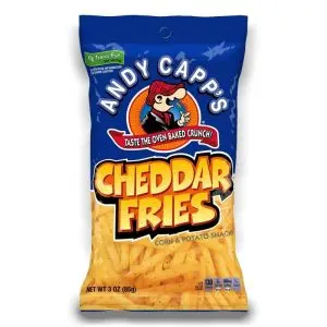 American Sweets - A large 85g bag of cheddar cheese fries, American crisps, made by Andy Capps