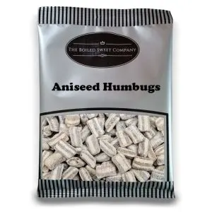 Pick and Mix Sweets - 1Kg Bulk bag of Aniseed Humbugs, traditional sugar coated boiled sweets with aniseed flavour