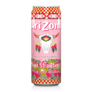 A large 680ml can of Arizona Kiwi Strawberry - American soda drinks