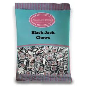 Black Jack Chews - 1Kg Bulk bag of retro aniseed and liquorice flavour chewy sweets