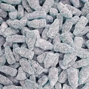 Retro Sweets - Fizzy blue jelly bottles