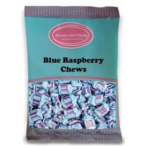 Retro Sweets - A bulk 1kg bag of blue raspberry flavour chews