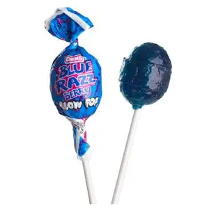 American Sweets - Blue raspberry flavour lollipops from America