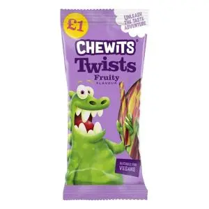 A 200g bag of chewits new fruity twists! Fun fruit flavour liquorice sticks