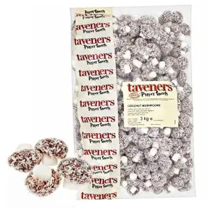 Pick and Mix Sweets - a 3kg bulk bag of Taveners coconut mushrooms