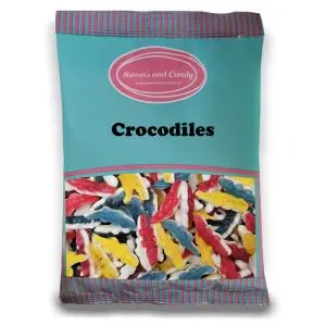 Crocodiles - 1Kg Bulk bag of fruit flavour jelly sweets shaped like crocodiles!