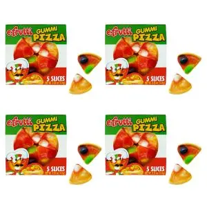 American Sweets - fruit flavour gummy sweets shaped like pizzas