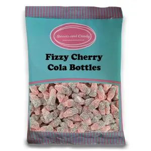 Fizzy cherry cola bottles in a bulk 1kg bag
