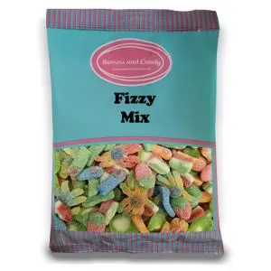 Vegan Fizzy Mix - 1Kg Bulk bag of assorted fruit flavour fizzy sweets