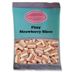 Bulk 1kg bag of fizzy strawberry slices