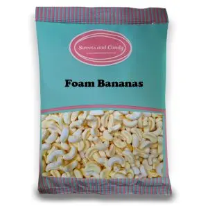 Foam Bananas - A 1kg bag of banana flavour foam sweets