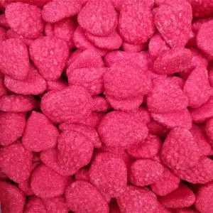 Foam Strawberries - strawberry flavour and shaped foam sweets