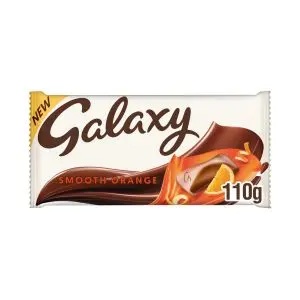 Smooth and creamy galaxy chocolate with an intense orange flavour