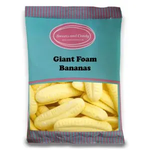 Giant Foam Bananas - A 1kg bag of banana flavour foam sweets