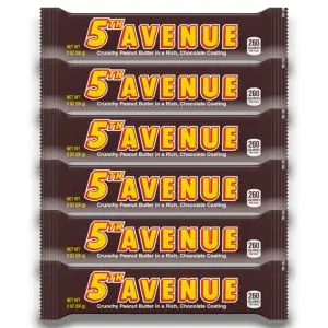 American Sweets - A pack of 6 Hersheys 5th Avenue bars, peanut butter and chocolate American candy bars!