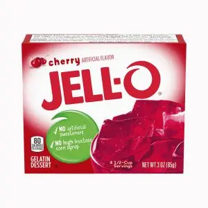 American Sweets - Cherry flavour Jello for you to make at home!