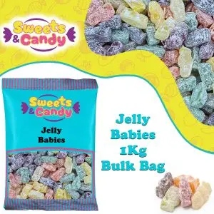 Jelly Babies - 1Kg Bulk bag of sugar dusted jelly sweets in the shape of babies!