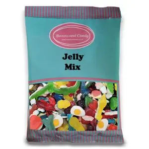 Jelly Mix - 1Kg Bulk bag of assorted retro, fruit flavour jelly sweets, in assorted shapes and sizes
