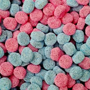 Jelly Spogs - Retro aniseed flavour pink and blue jelly sweets