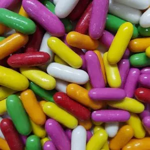 A 3kg bag of Taveners traditional Liquorice Comfits