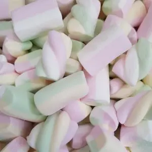 A 120g bag of mixed shape marshmallows, retro marshmallow sweets!