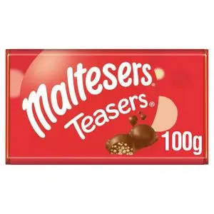 Milk chocolate Malteser bar with small Malteser peices in