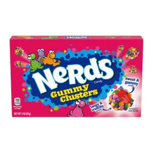 Nerds Gummy clusters theatre box, American sweets imported to the UK