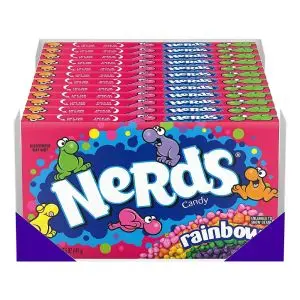 American Sweets - A full case of 12 theatre boxes of rainbow nerds