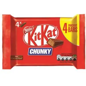 A multipack of 4 Kit Kat Chunky Bars