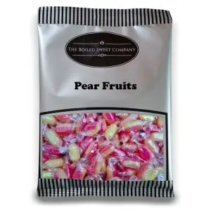 Pick and Mix Sweets - 1Kg Bulk bag of Pear Fruits, Traditional, individually wrapped pear flavour boiled sweets