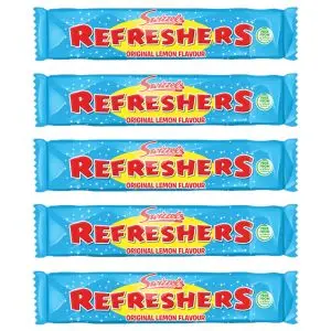 A pack of 7 original lemon flavour refreshers chew bars, the classic chewy retro sweets!