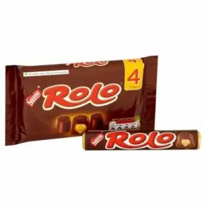 A multipack of Nestle Rolos made from caramel and milk chocolate