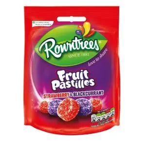 A 120g bag of the two best flavours on Fruit Pastilles, Strawberry and Blackcurrant!