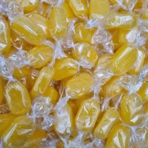 Sherbet Lemons 3kg - A bulk bag of lemon flavour boiled sweets with a sherbet centre.