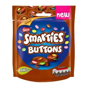 Milk chocolate sweets filled with mini smarties