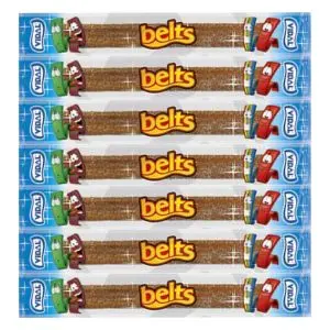 Individually wrapped sour cola belts