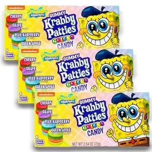 American Sweets - A pack of 3 Spongebob American candy gummy burgers 