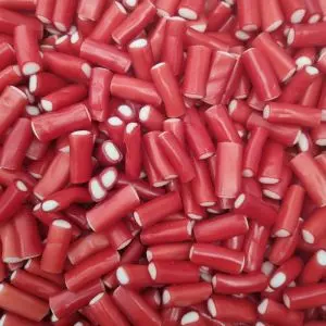 Strawberry Pencils 3kg - A bulk bag of strawberry flavour sweets with a fondant centre.