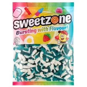 Retro Sweets - A bulk 1kg bag of Sweetzone blue dolphin sweets