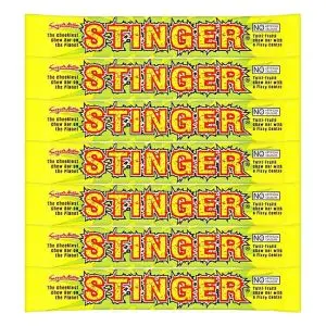 Retro Sweets - A pack of 5 Swizzels Stinger bars, Tutti Fruity flavour chews with a fizzy centre