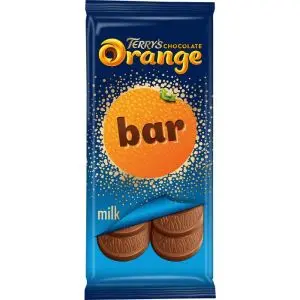 Terry's brilliant orange flavour chocolate in the form of a share size chocolate bar
