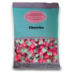 Vegan Cherries - 1Kg Bulk bag of vegan fruit flavour gummy sweets in the shape of a single cherry!