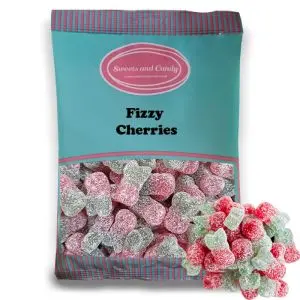 Vegan Fizzy Cherries - Vegan cherry flavour sweets, shaped like a single cherry with a fizzy coating!