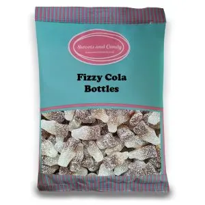 Vegan Fizzy Cola Bottles - 1Kg Bulk bag of Vegan cola flavour sweets, shaped like bottles with a fizzy coating!