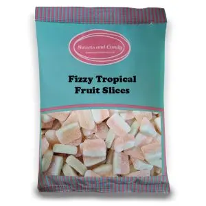 Vegan Fizzy Tropical Slices - 1Kg Bulk bag of vegan tropical flavour fizzy sweets